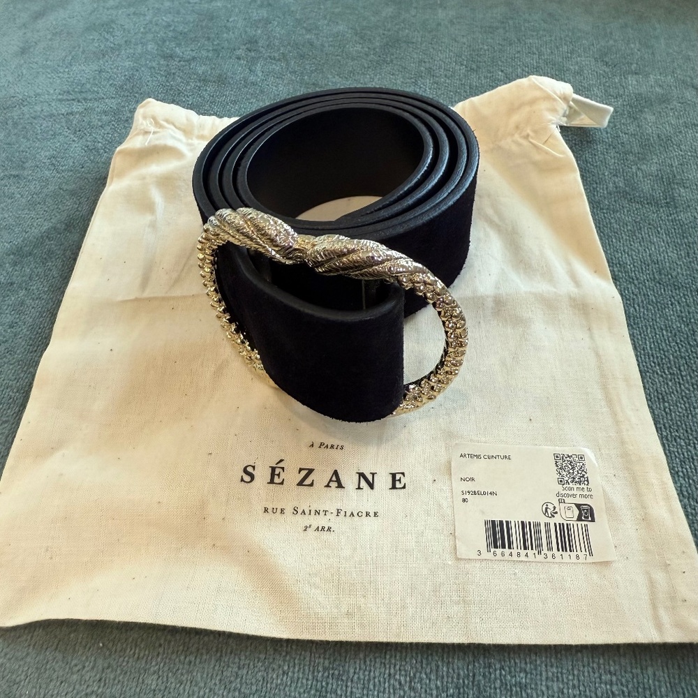 Sezane Artemis Belt, Black - Picture 3 of 6